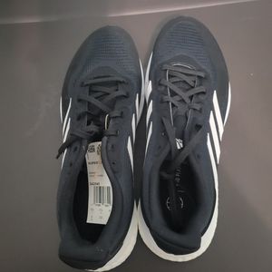 Adidas black running shoes size 8